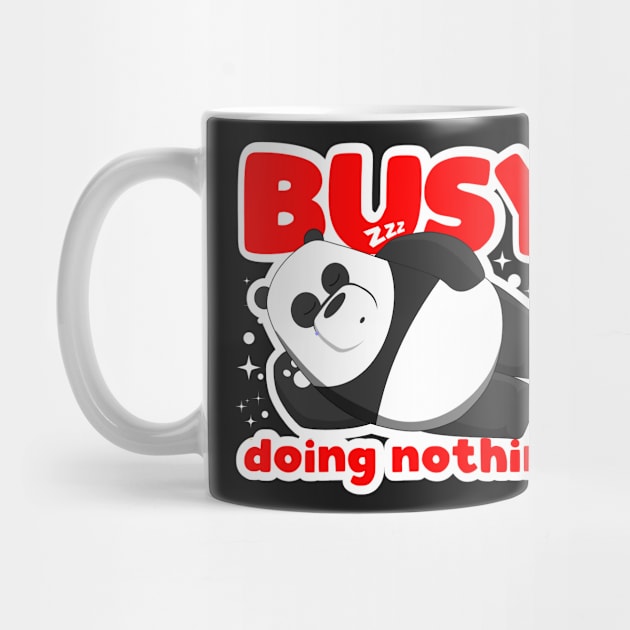 busy doing nothing panda cute by enigmatyc